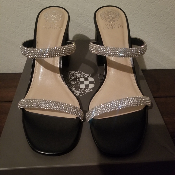 Vince Camuto Shoes - Vince Camuto Magaly women's embellished block heel sandal. 10M